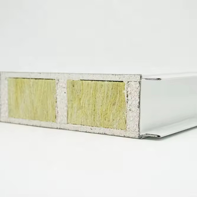 comprar 950 mm 1150 mm de ancho MGO Panel de sándwich de lana de roca para el cuarto limpio del hospital online manufacture