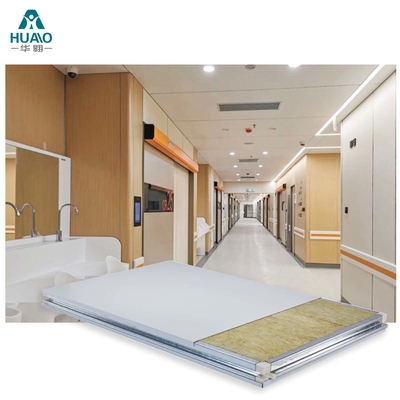 comprar Sala limpia hecha a mano Panel de sándwich de lana de roca aislamiento acústico a prueba de fuego online manufacture