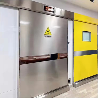 comprar Salón de CT de hospital de rayos X Puerta con revestimiento de plomo Puerta blindada de plomo Puerta corredera automática online manufacture
