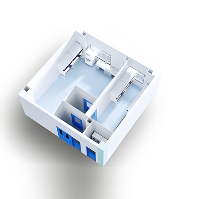 comprar Huuao Customized GMP Laboratory Cleanroom Project Modular Wall Panel Lighting Sterile Clean Room online manufacture