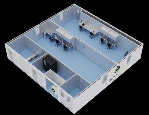comprar HUAAO Sistema Modular Moderno para Salas Limpias ISO 8 Proyecto Llave en Mano Sala Limpia Prefabricada Ecológica y a Prueba de Fuego Profesional Fabricación en línea