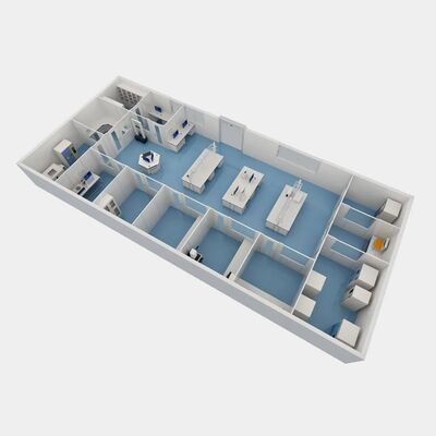 comprar HUAAO ISO 14644 Clase 8 Moderno Panel de sándwich prefabricado de 50 mm Modular Sala limpia GMP Taller Hospital Cosméticos Fábrica de alimentos Fabricación en línea