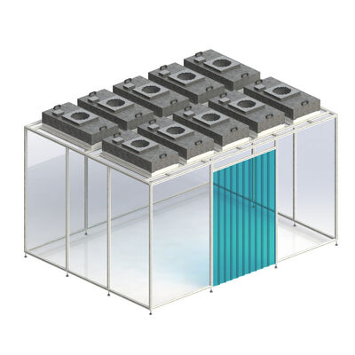 comprar HUAAO Taller médico personalizado Sala limpia modular Prefabricado Mobile Clean Booth H13/H14 Filtro A prueba de fuego Eco-amigable Fabricación en línea