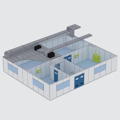 comprar HUAAO Sala limpia modular moderna de clase 100 Taller de hospital con características ecológicas a prueba de fuego Fabricación en línea
