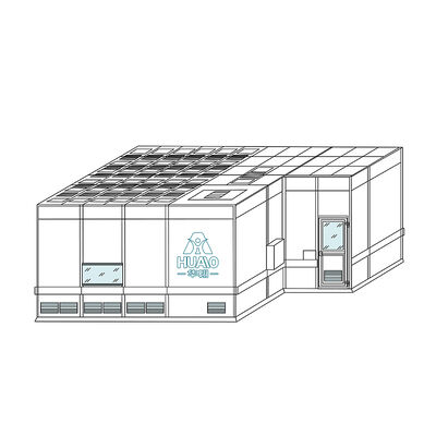 comprar HUAAO Diseño OEM Moderno Modular Sala Limpia Clase 1000 Purificación Impermeable Ignífuga Taller Ecológico Libre de Polvo Fabricación en línea