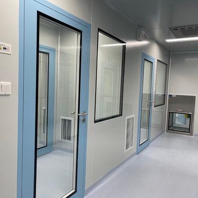 Modular de aleación de aluminio doble vidrio templado ventanas para sala limpia habitación del hospital