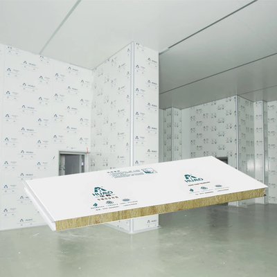 Máquina de lana de roca hecha en sala limpia panel de sándwich aislamiento acústico 950mm 1150mm ancho