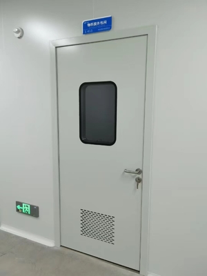 Puertas giratorias aislantes térmicas de acero de cuarto limpio Puertas de seguridad de hospital modulares únicas