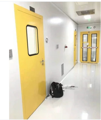 1.0mm Cuadro de acero galvanizado puertas giratorias de cuarto limpio para laboratorio hospital taller