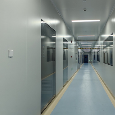GMP superficie lisa sala limpia ventana de vidrio templado con marco de aluminio
