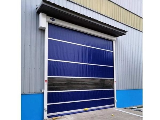 Puerta automática de persiana de PVC de rodadura rápida acceso a alta velocidad Protección contra el polvo y el viento