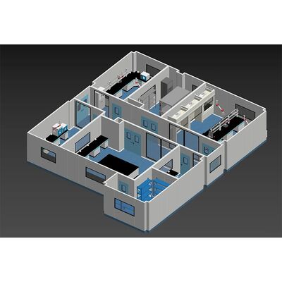 HUAAO ISO GMP Panel de pared de PVC libre de polvo Sala limpia modular para laboratorios y talleres FFU Reunión de cabina limpia con pared dura